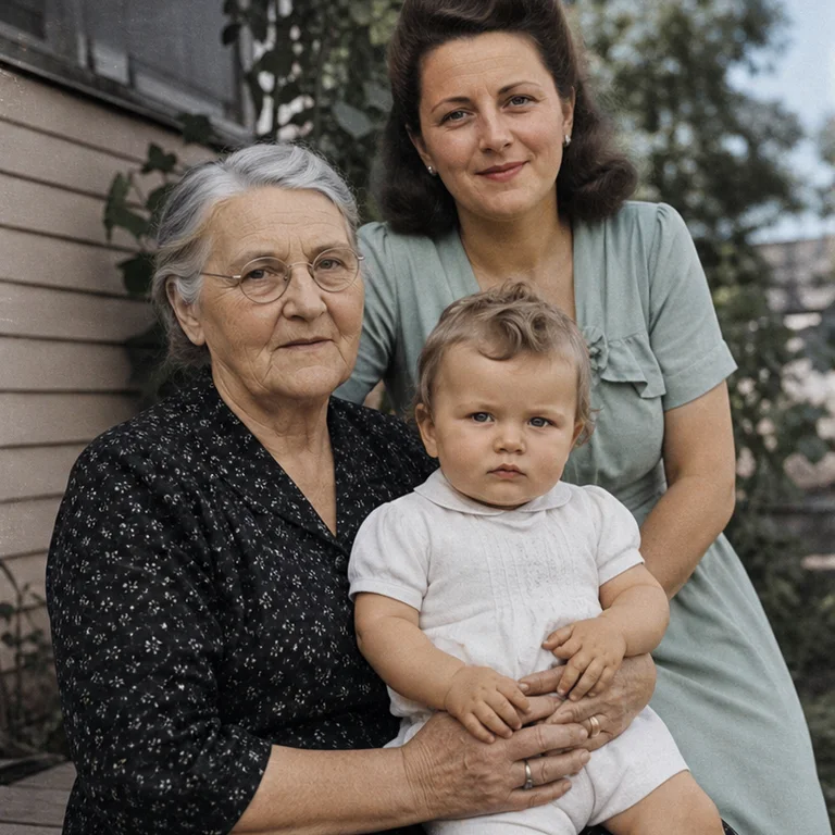 Family Portrait Colorization - After